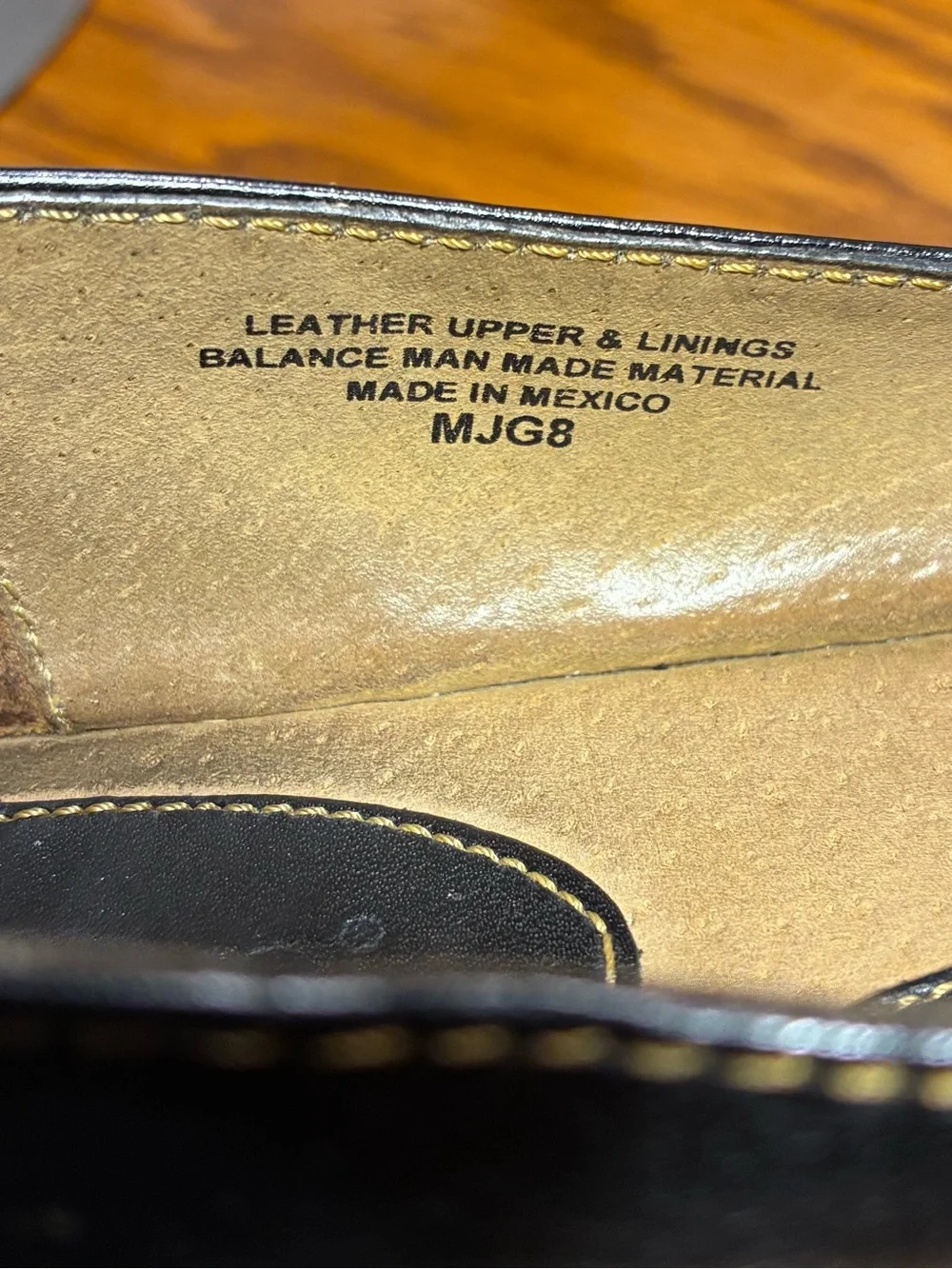 VTG 90s Y2K Born Leather Mary Jane Contrast Stitch Square Toe Flats Black Size 6